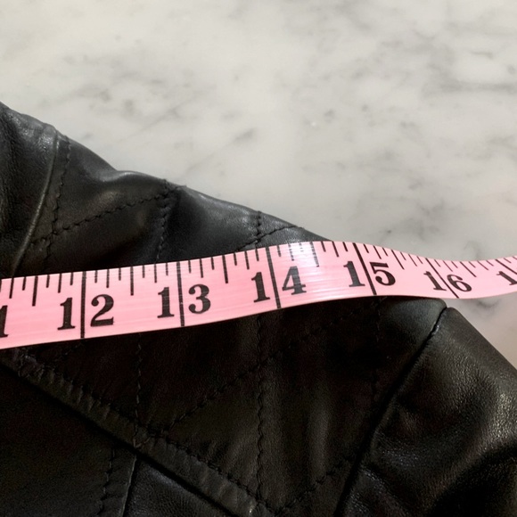 Danier leather slim moto jacket with gold zippers, light weight no bulk size S - Picture 10 of 12